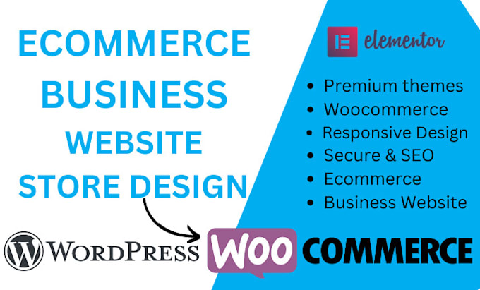 Gig Preview - Build  ecommerce  store using wordpress woo commerce