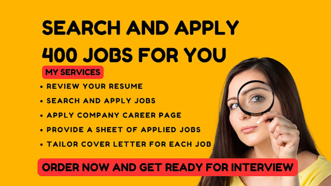 Gig Preview - Search and apply jobs on your behalf