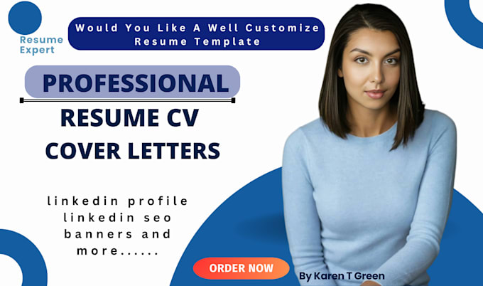 Gig Preview - Write and revamp resume CV, cover letter and linkedin