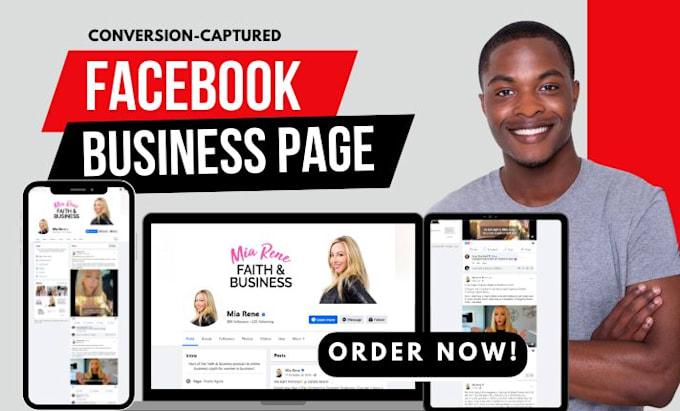 Gig Preview - Create converting facebook page and set up social media page for businesses