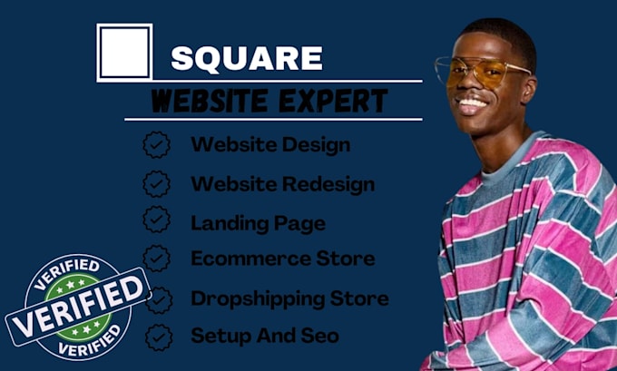 Gig Preview - Square website square online store square website design