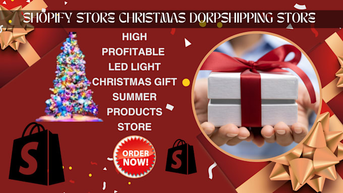 Gig Preview - Shopify christmas decoration led light candle website store design