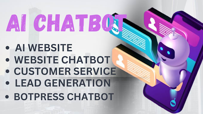 Gig Preview - Custom ai chatbot or ai website ai saas ai app using chatgpt and whatsapp