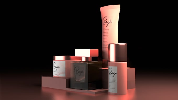 Gig Preview - 3d cosmetics product animation video 3d skincare video 3d makeup product 3d cgi