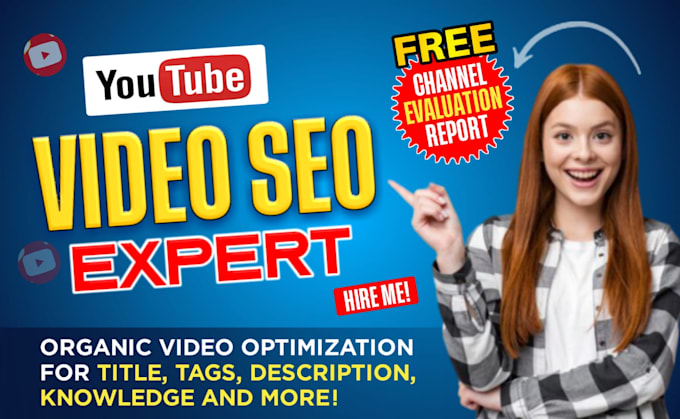 Gig Preview - Be do optimize the best youtube video seo for top ranking