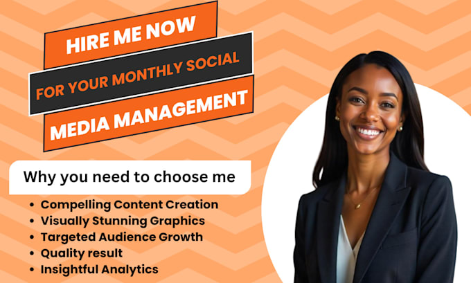 Gig Preview - Be your monthly social media manager and content creator