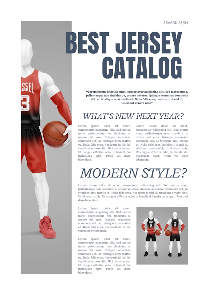 Gig Preview - Make a sportswear product catalog design for you