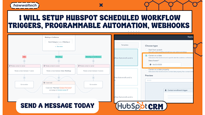 Gig Preview - Setup hubspot scheduled workflow triggers, programmable automation, webhooks