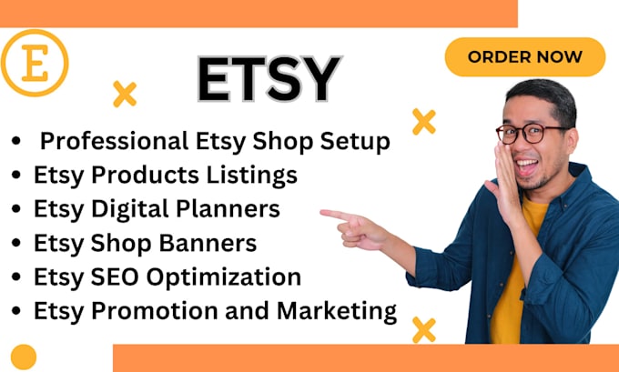 Gig Preview - Setup etsy digital products shop etsy digital products design etsy planner SEO