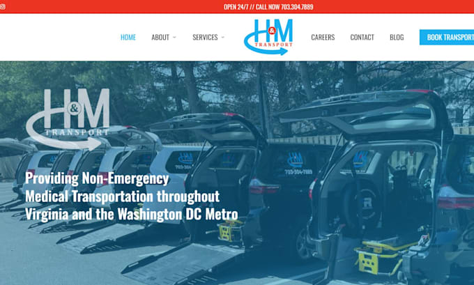 Gig Preview - Create non emergency medical transportation website, medical transport website