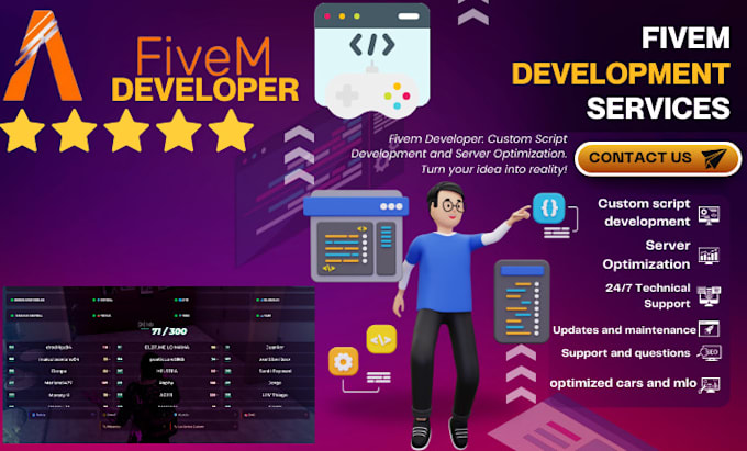 Gig Preview - Fivem developer scripts and support for esx and qb core