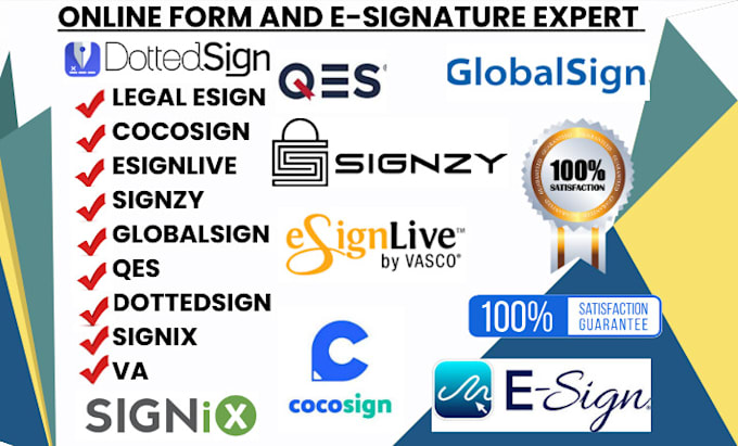 Bestseller - setup legal esign cocosign  esignlive signzy globalsign qes dottedsign signix va