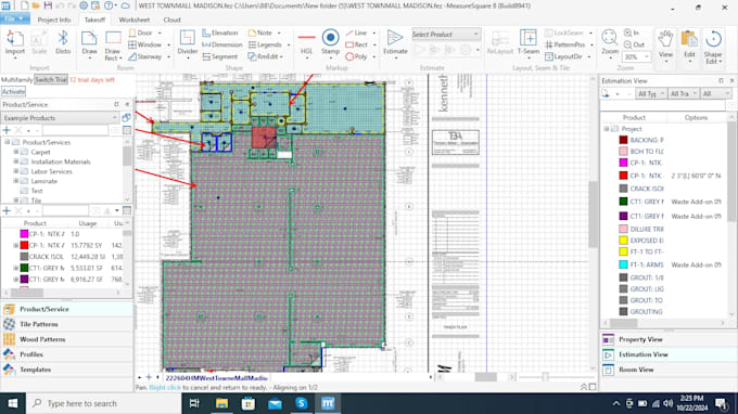 Gig Preview - Do material take off of floor plan