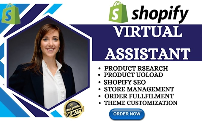 Gig Preview - Be your shopify virtual assistant, shopify store manager, shopify marketing, cro