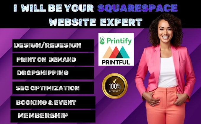 Gig Preview - Redesign squarespace squareup online seo website squarespace booking printful