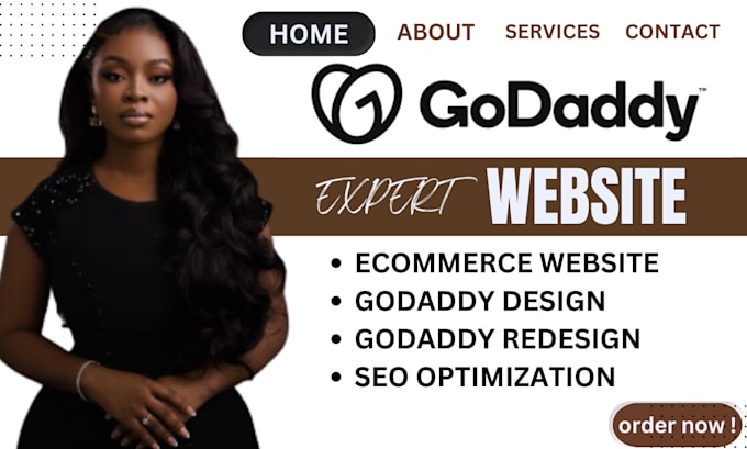 Gig Preview - Do godaddy website design godaddy website redesign develop godaddy website