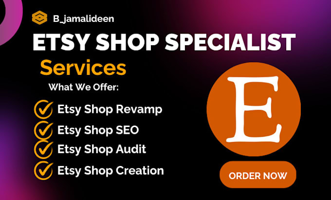 Gig Preview - Create etsy shop or etsy revamp with etsy seo and etsy overhaul or etsy audit