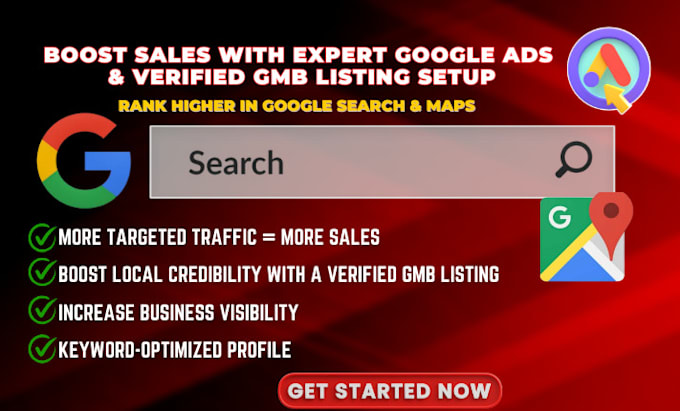 Gig Preview - Boost sales with expert google ads and verified gmb listing setup