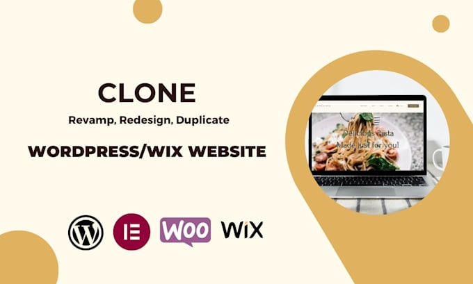 Gig Preview - Build, redesign, revamp, clone or customze wordpress and wix website