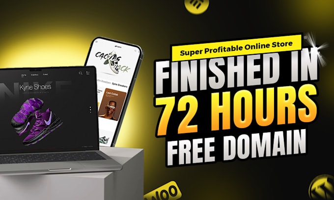 Gig Preview - Launch your ecommerce, online store website in just 72 hours