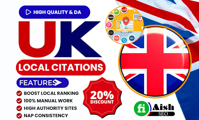 Gig Preview - Do top 350 UK local citations and directory submission