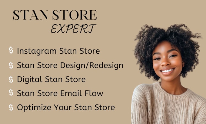 Gig Preview - Stan store design stan store marketing, stan store expert, instagram, digital