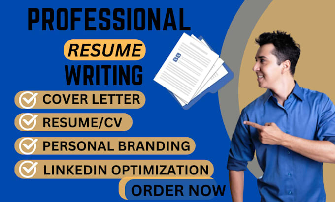 Gig Preview - Provide resume writing cover letter cv and linkedin services