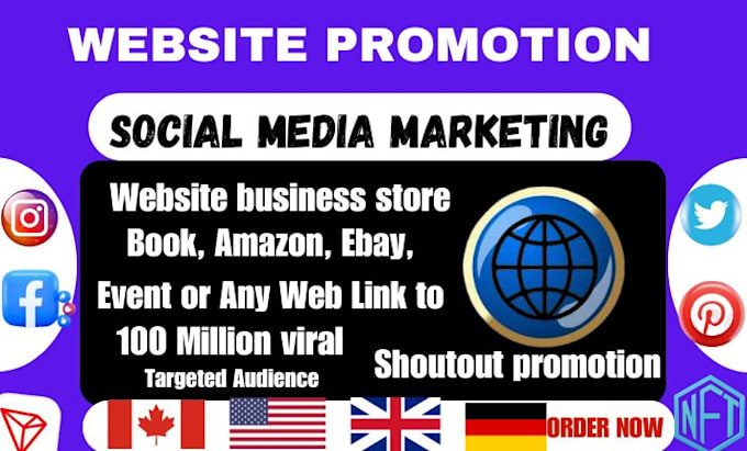 Gig Preview - Promote twitter shoutout share website business ig, fb, yt to 90m USA, UK, users