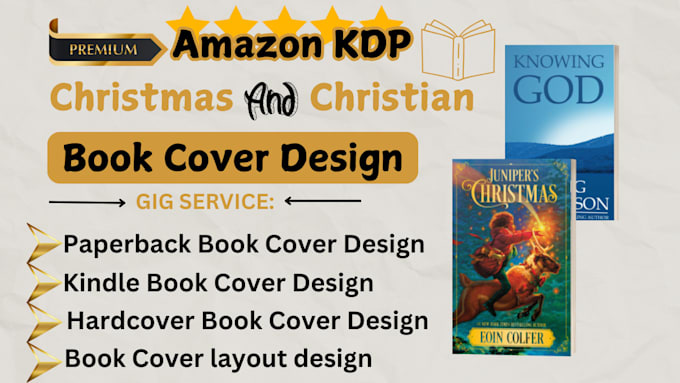 Gig Preview - Design an attractive christmas book cover design and christian book cover design