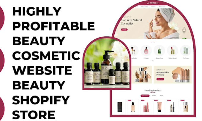 Gig Preview - Build highly converting beauty website cosmetics and spa product shopify website