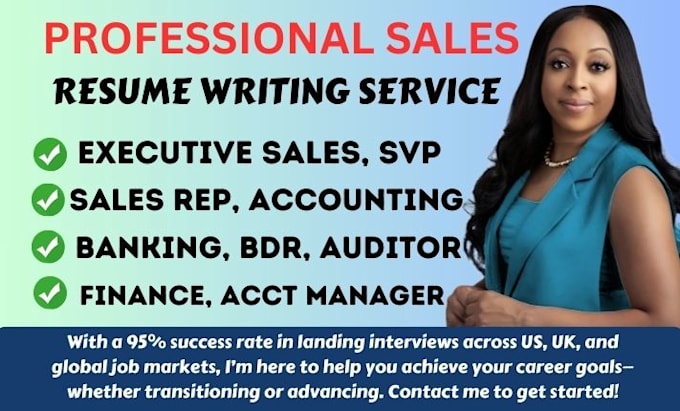 Gig Preview - Write ats sales marketing tech sdr bdr finance accounting killer resumes for you