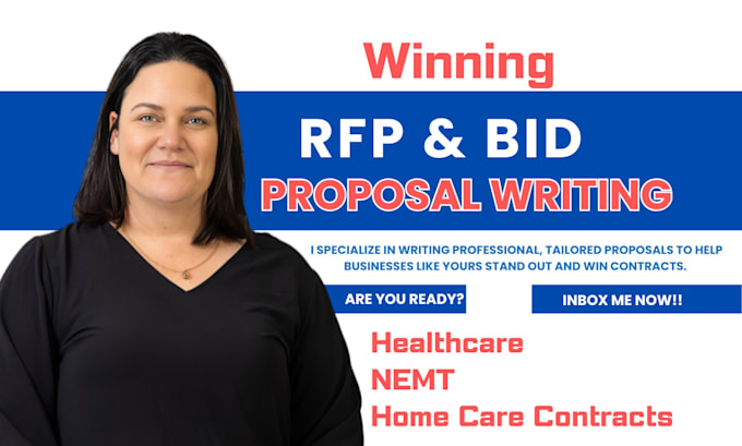 Gig Preview - Rfp, bid proposal writing for healthcare, nemt, home care, government contract