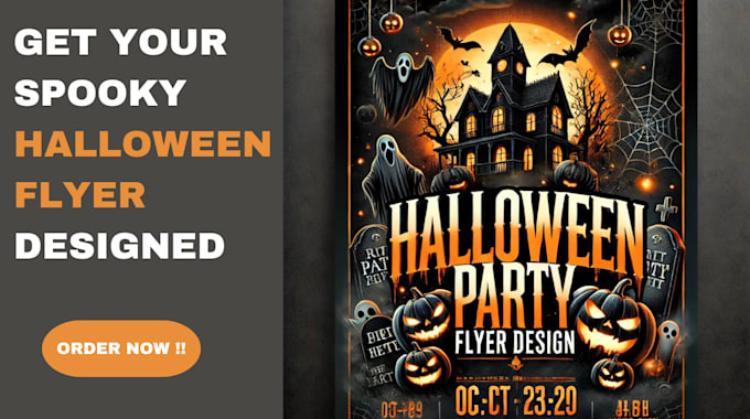 Gig Preview - Design spooky halloween flyers for your event or party