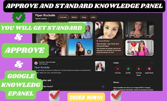 Gig Preview - Create approve and verified google knowledge panel for individual or brand