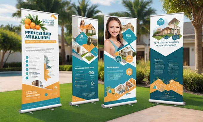 Gig Preview - Do roll up banner, retractable banner, signage design, web banner,  yard sign