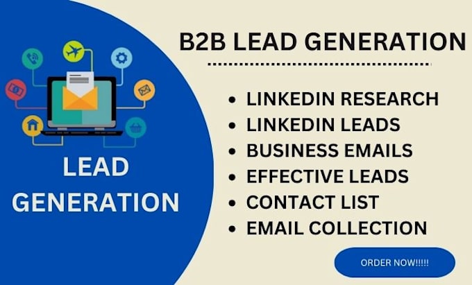 Gig Preview - Do highly targeted b2b lead generation linkedin leads business leads