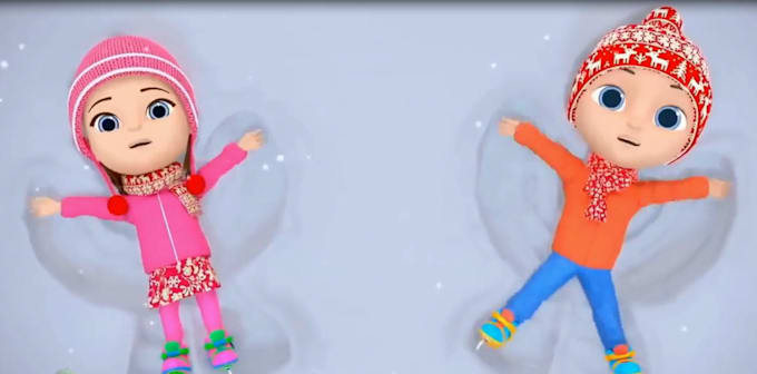 Gig Preview - Create 3d christmas animation, cartoon kid animated music video, nursery rhythm