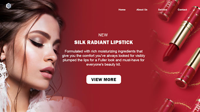 Gig Preview - Design stunning lipstick shopify store lip gloss dropshipping cosmetics website