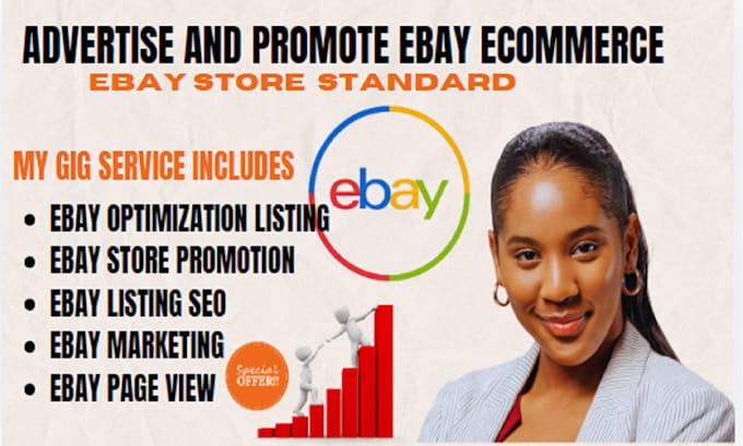 Gig Preview - Do ebay listing ebay promotion to boost ebay traffic and ebay sales