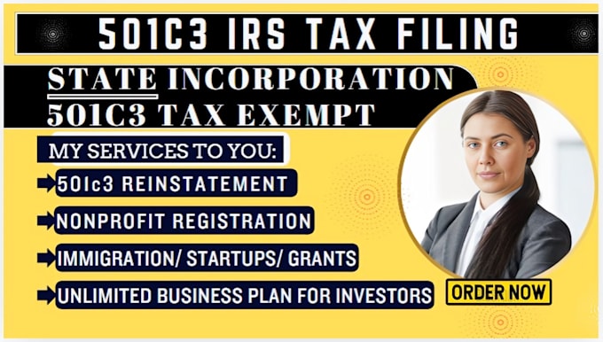 Gig Preview - Prepare complete business plan 501c3 paperwork and nonprofit incorporation form