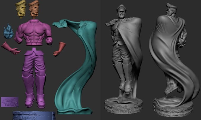 Gig Preview - 2d image sketch picture to 3d sculpt 3d character object creatures model print