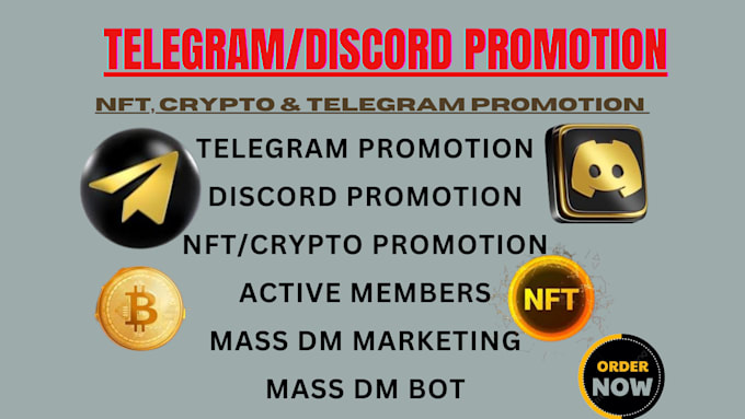 Gig Preview - Crypto telegram promotion crypto telegram marketing telegram crypto promotion