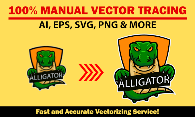 Gig Preview - Do manual vector tracing, redraw logo, vectorize image