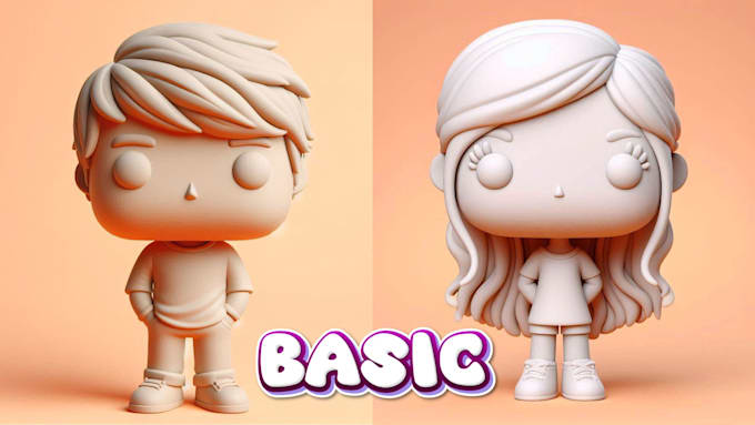 Gig Preview - Design stylized 3d characters, funko pop, toys 3d model in blender