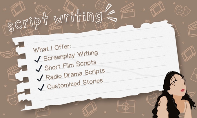 Gig Preview - Be your script writer for screenplay, short film, radio drama