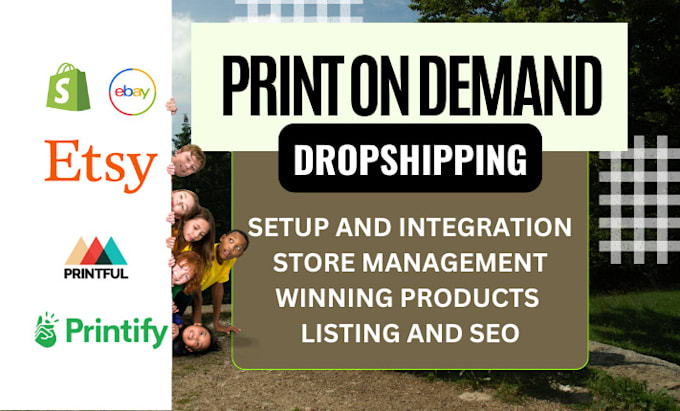 Gig Preview - Setup shopify etsy ebay pod store product listings printify printful gelato