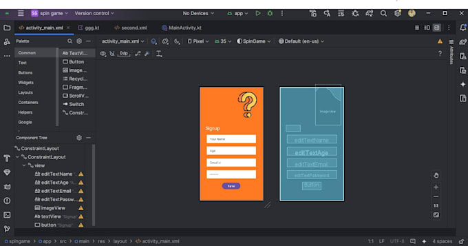 Gig Preview - Make a professional android XML layout app design