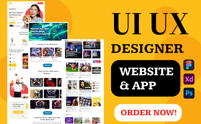 Gig Preview - Do website ui ux design, ui ux dashboard, mobile app ui design, ui ux design