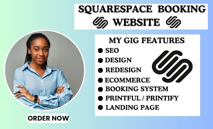 Gig Preview - Squarespace website design square up booking squarespace redesign square online