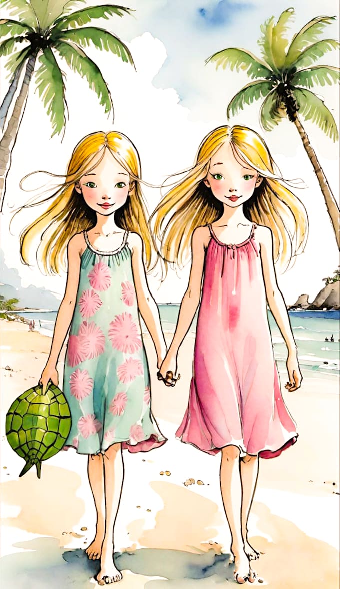 Gig Preview - Create children story book illustration watercolor